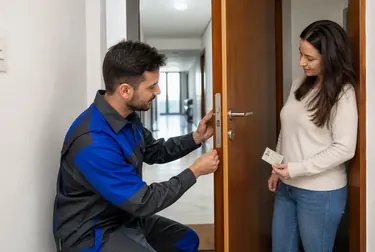 Chaveiro profissional abrindo uma porta em Diadema.
